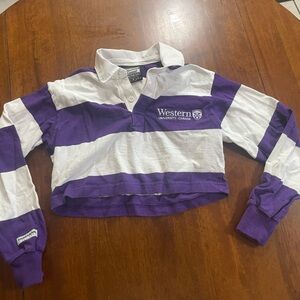 Western University Varsity Crop Rugby Shirt